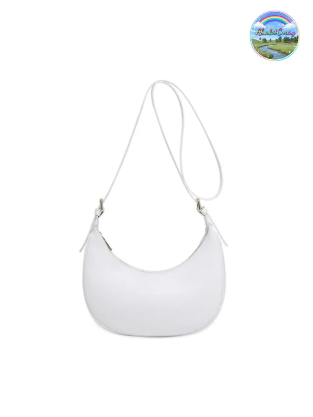 Faux Leather Crescent Hobo Bag Crossbody Shoulder Purse